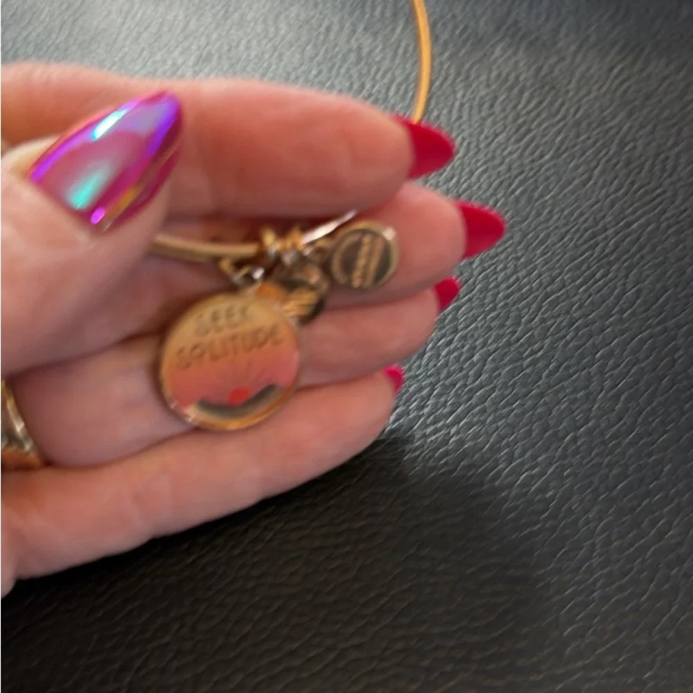 Alex and Ani Gold and Pink Bracelet Set - Picture 5 of 5